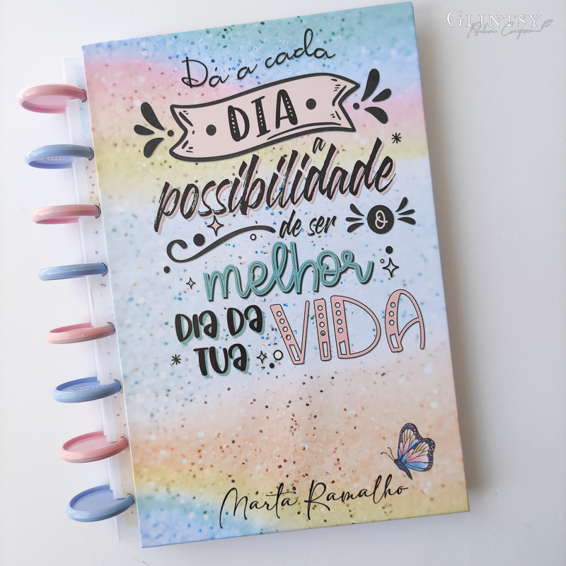 Caderno discos - capa dura | Dá a cada dia a possibilidade de ser o melhor dia da tua vida